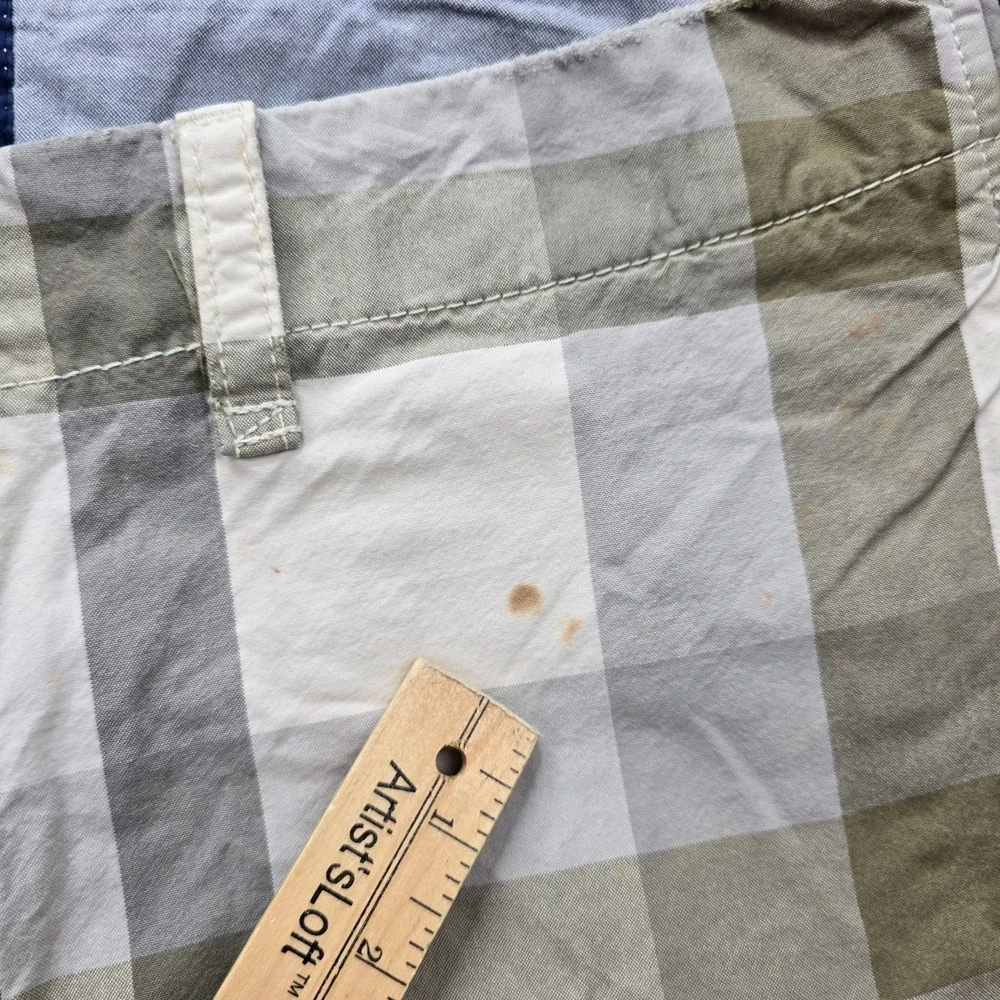American Eagle Outfitters Classic Plaid Flat Front Shorts Mens 36 Summer Casual